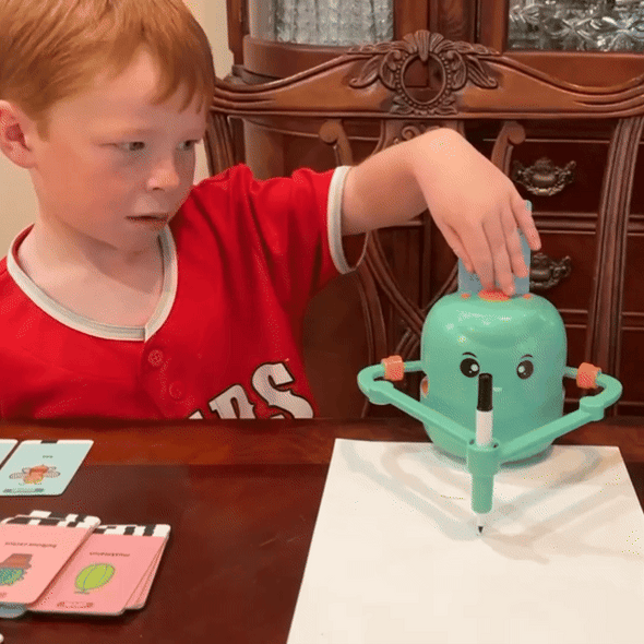 Load video: &lt;p&gt; &lt;strong&gt;Give your child the gift of imagination and early learning with the smart drawing robot that makes art simple, interactive, and magical. This educational drawing toy for children is more than just a fun gadget—it&#39;s a tool for cognitive growth, concentration, and creativity.&lt;/strong&gt;&lt;/p&gt;